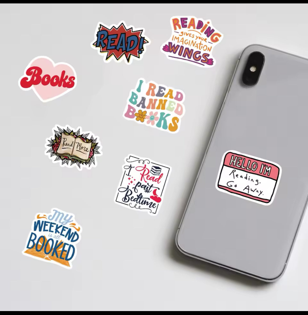 Fun Book Lover 5 Pc STICKERS - (PG-13) Family Friendly