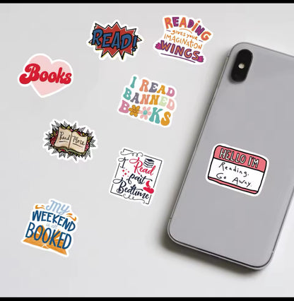 Fun Book Lover 5 Pc STICKERS - (PG-13) Family Friendly