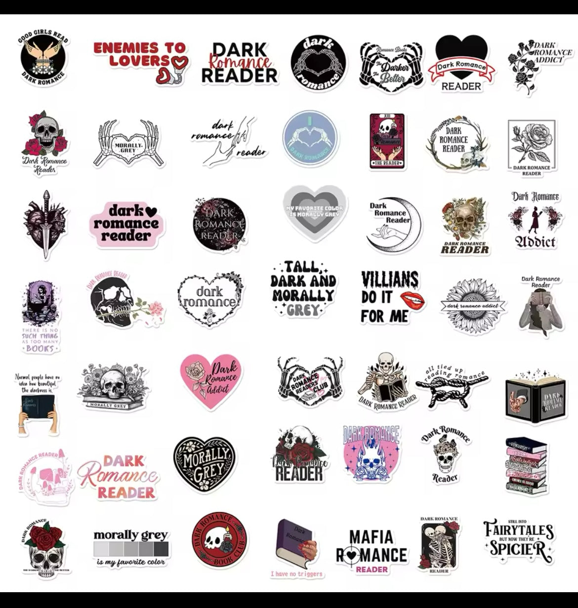 Dark Romance 5 Pc STICKERS - Random Pack