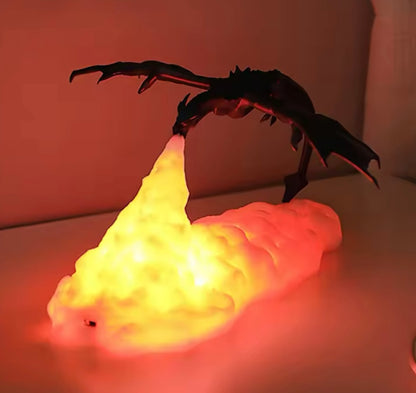 Light Up Fire Breathing Dragon Shelf Light - Library Shelf Decor*****