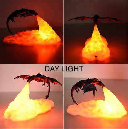 Light Up Fire Breathing Dragon Shelf Light - Library Shelf Decor*****